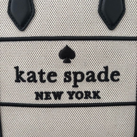 Kate Spade Ellie Mini Canvas Tote Crossbody - New With Tags -Structured Logo Bag - Picture 2 of 10